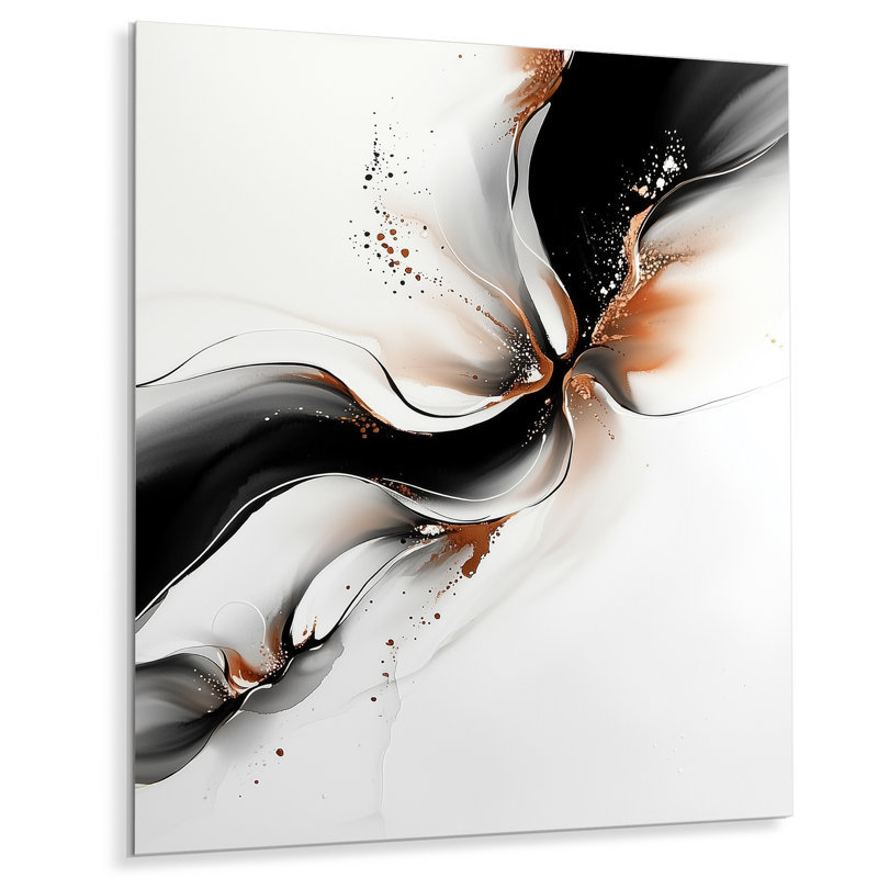 Quantum Flux Of Marble Storm III - Abstract Metal Wall Decor, Marble Wall Decor Metal Print, 44" H x 34" W x 0.84" D