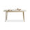 White Rectangular Stone with  Solid Dining Table For Dining Room/Kitchen