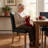 Upholstered Dining Chair, Black Faux Leather Side Chair, Armless Modern Kitchen Chair with Solid Wood Legs-1293944413