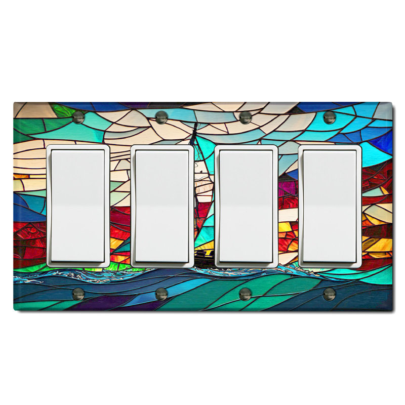 Plaque murale à 4 bandes avec thème nature
