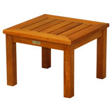 Newport Teak Outdoor Low 20" Square Side Table