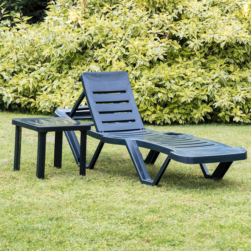 188cm Long Reclining Single Chaise, Green