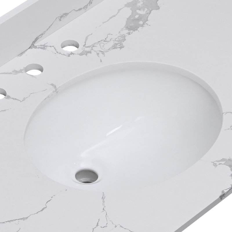 19"X16" Oval Shape Ceramic Bathroom Sink - Pure White Undermount Lavatory Basin With Overflow, Low Water Absorption, Acid Resistance, No Faucet Holes, Attractive Design Practical And Fashionable