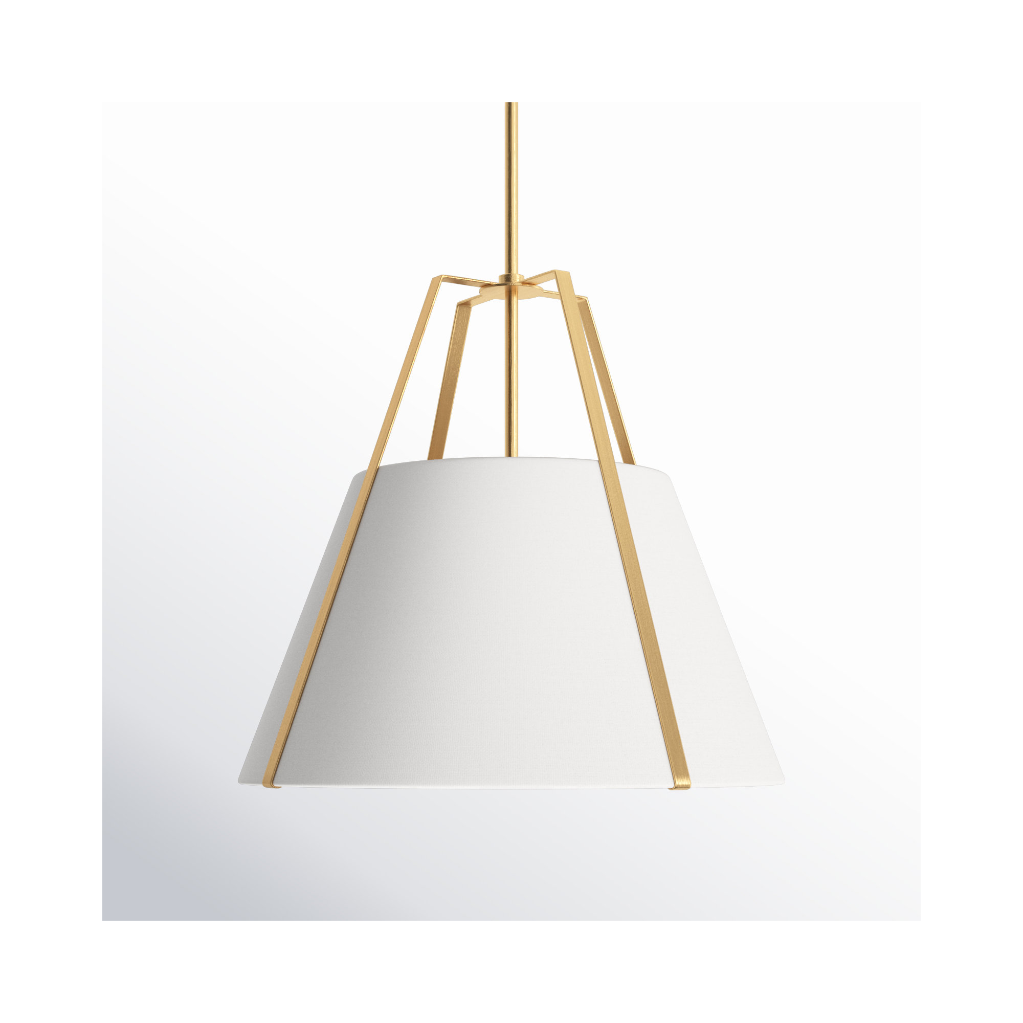 Altman 3 Light Silk Dimmable Pendant, Antique Gold