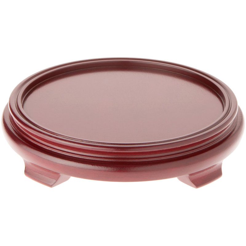 Figurine Bonnavale, Placage de bois rouge, H 2 po x l 9,875 po x P 9,875 po
