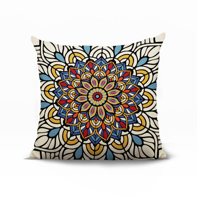 Saanvi Mandala Reversible Indoor/Outdoor Square Pillow