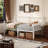 Modern Twin Metal Daybed Frame with Steel Slat Support, Space-Saving Sofa Bed for Guest Room & Bedroom, No Box Spring Needed, White-967487625