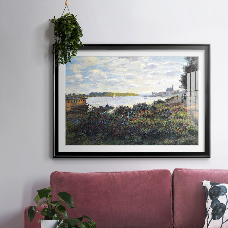 La seine à Argenteuil, 1877, H 19 po x l 27 po x P 1,5 po, Noir