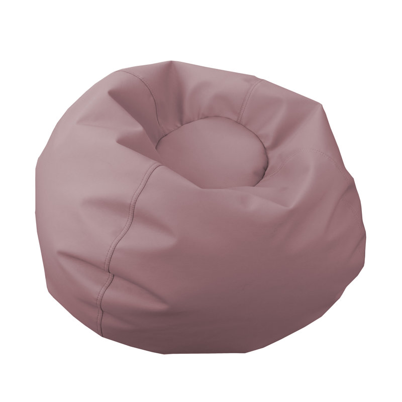 Sac à billes rond en similicuir 30 pouces pour enfants et adolescents, Similicuir rose