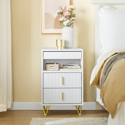 20cm W Manufactured Wood Bedside Table