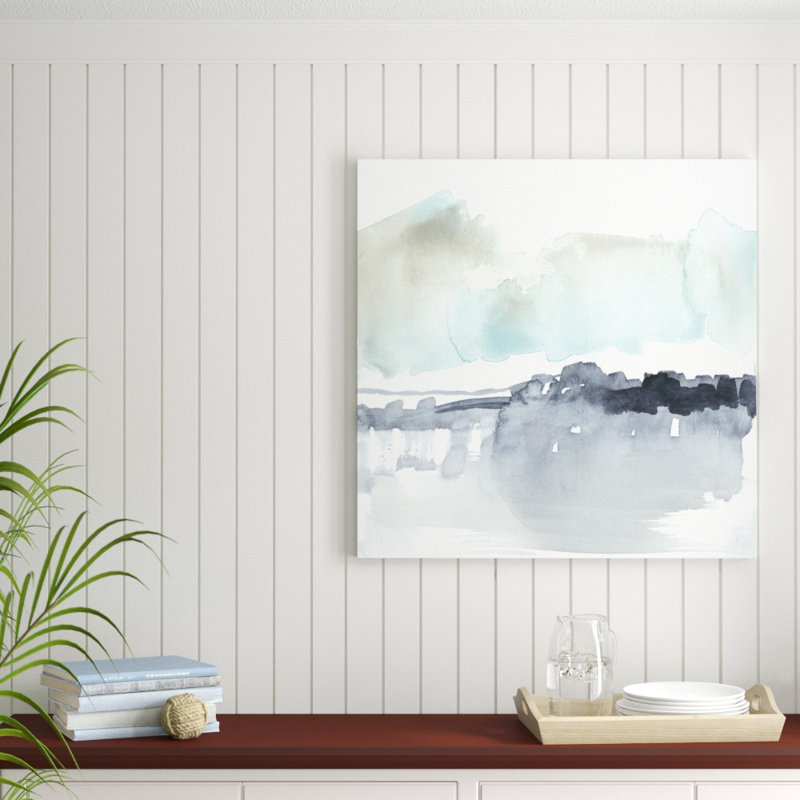 Snow Line III by Jennifer Goldberger - Wrapped Canvas Painting, 91cm H x 91cm W