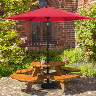 Parasol de patio 10 pi avec bouton poussoir et manivelle Spirica