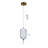 Luminaire suspendu en laiton 1 lumière DEL
