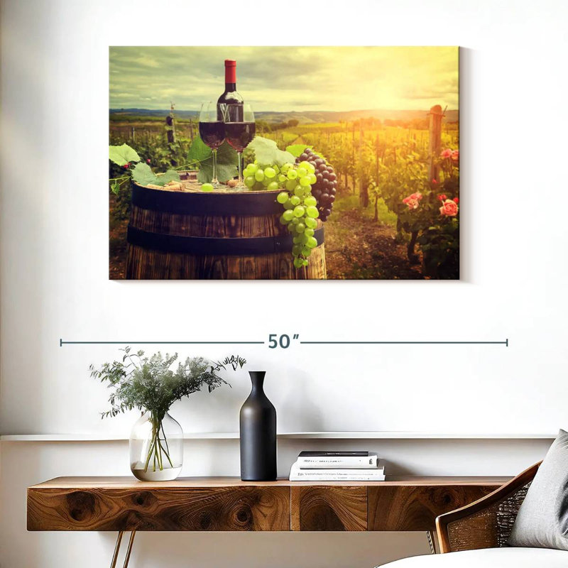 Yarlin Tuscan Vineyard Wine, H 26 po x l 39 po