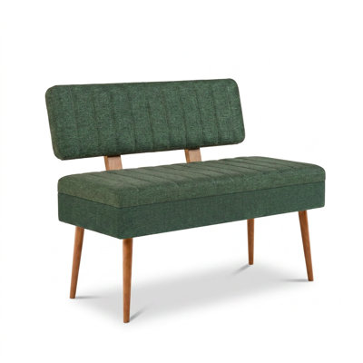 Hadley 43.3" Rectangular Channel Tufted Upholstered Bench