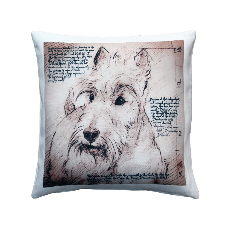 Coussin décoratif pour chien Scottish Terrier