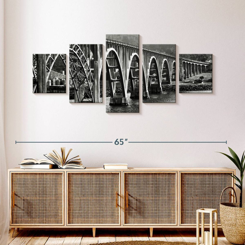 Oregon Bridge BW, H 24 po x l 55 po