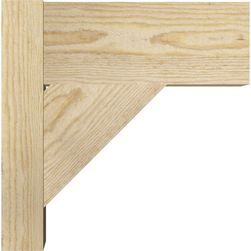 Traditional Block Outlooker, 12" D x 12" H, 6" W Western Red Cedar (Rough Sawn)