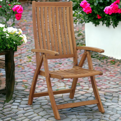 Chaise de patio pliante teck Aguinaldo