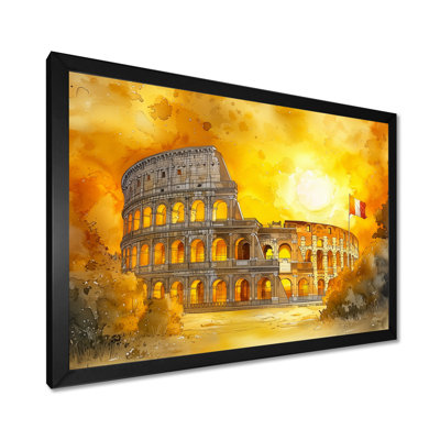 Colosseum Glow In Italy - Landscapes Large Wall Art
