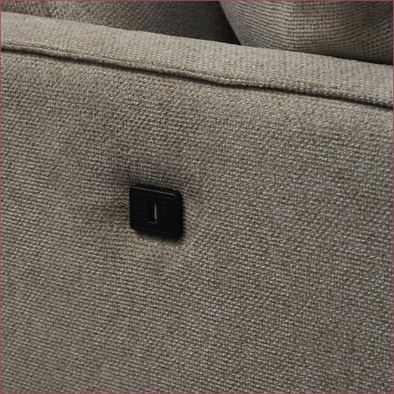Sofas, 2 Seater Loveseat for Living Room | Cream Waterproof Fabric | USB Ports, Camel
