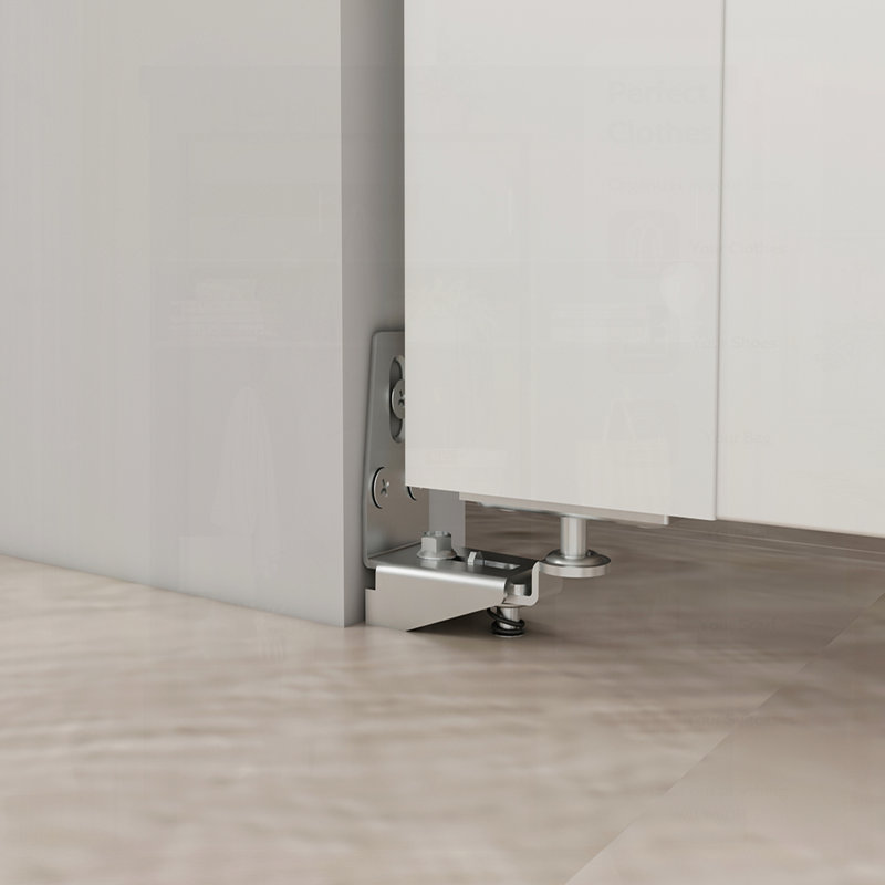 Porte pliante double en panneau de fibres à densité moyenne avec panneau de quincaillerie et poignée de porte en verre givré blanc pour les intérieurs modernes et l'efficacité de l'espace