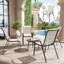 Chaise en métal - l 21,3 po x P 28 po x H 36,6 po - acier - 4 pièces - noir