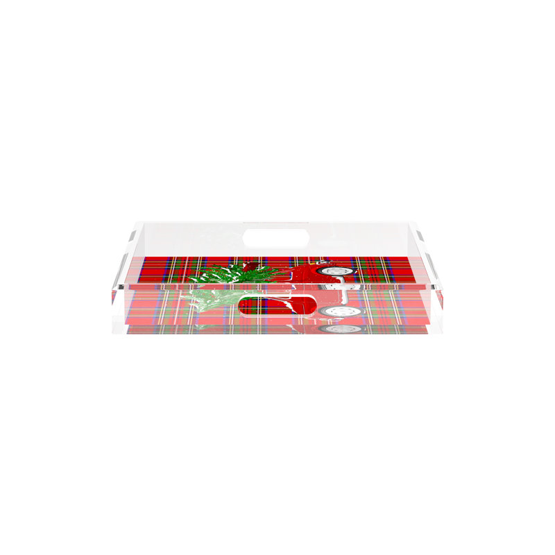 Acrylic Decorative Tray, 12"W x 12"D x 2"H
