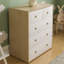 Neptune 5 Drawer Chest, Pink & Oak-317837243