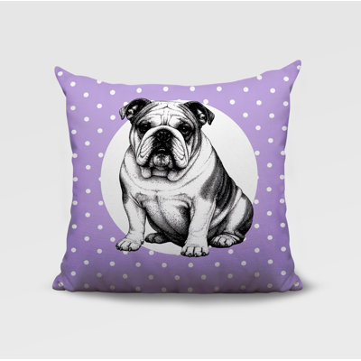 Oreiller réversible intérieur / extérieur Bulldog