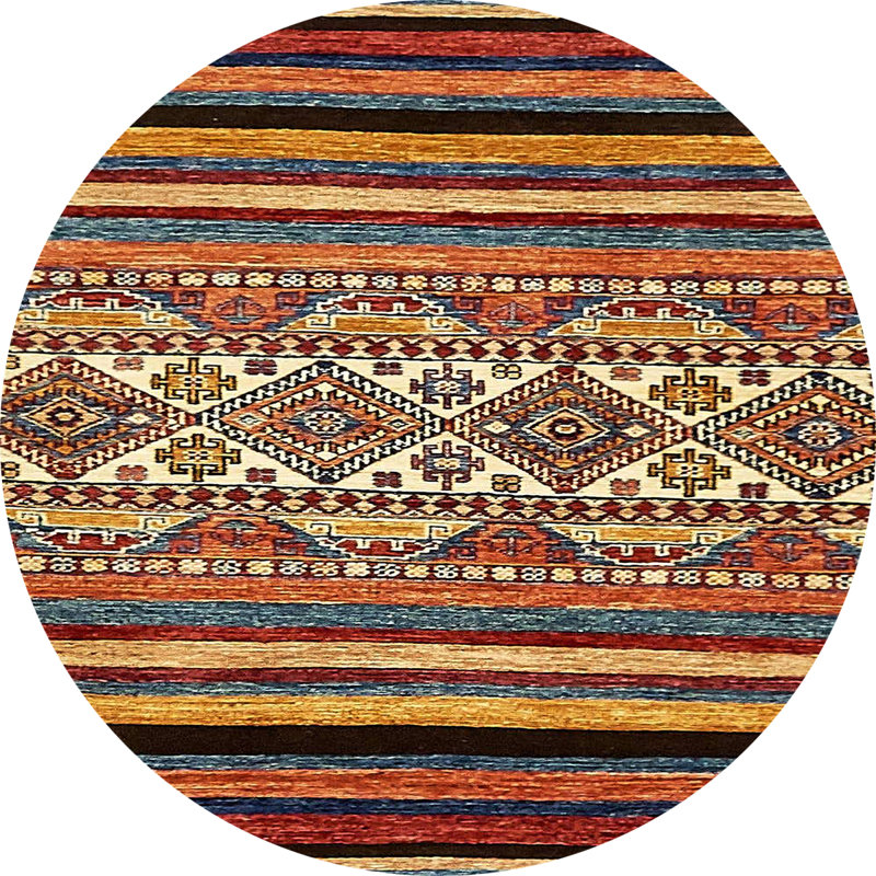 Abstract Indoor Rug, Round 5'