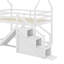 Lit simple mezzanine ou superposé simple avec escalier et toboggan-505796527