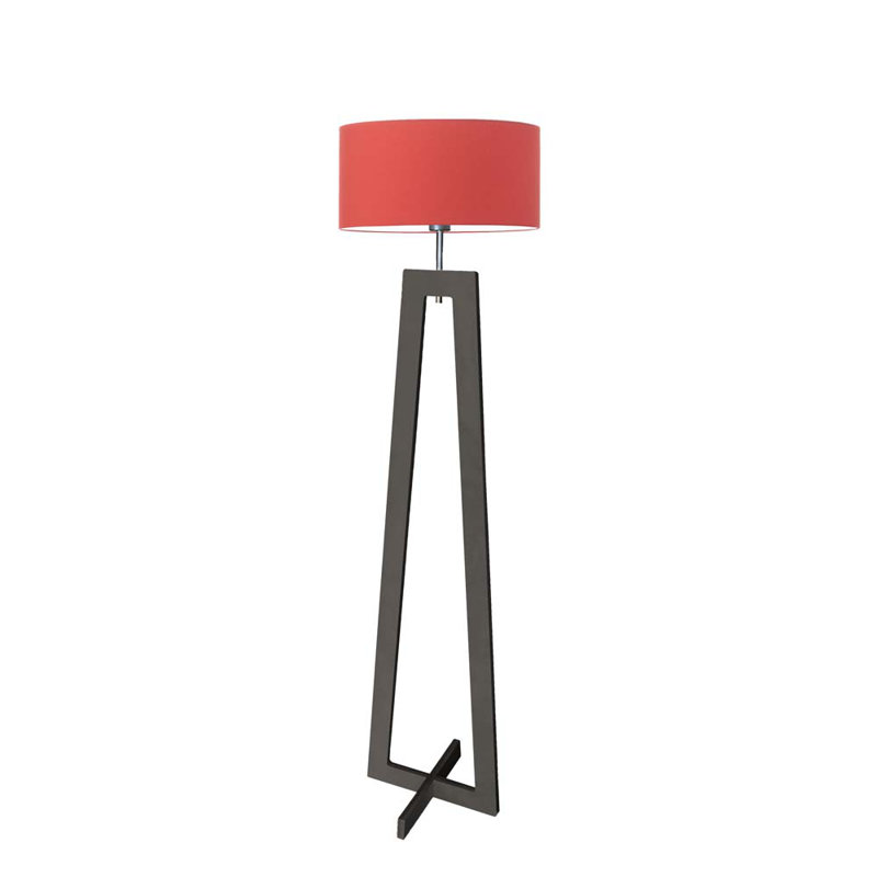 Chakka 148cm Traditional Floor Lamp, Red, Black