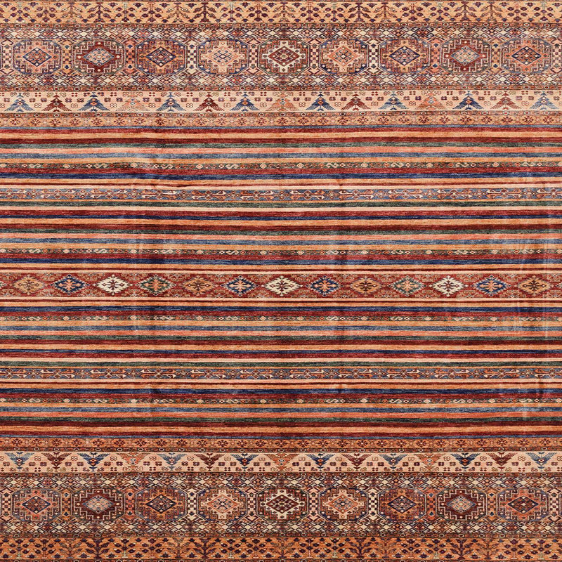 Tapis abstrait moderne 3695, Carré 4 pi