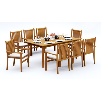 Cahyo Outdoor - Piece Teak Dining Set