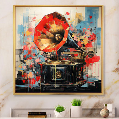«Red Blue Phonograph Collage», reproduction