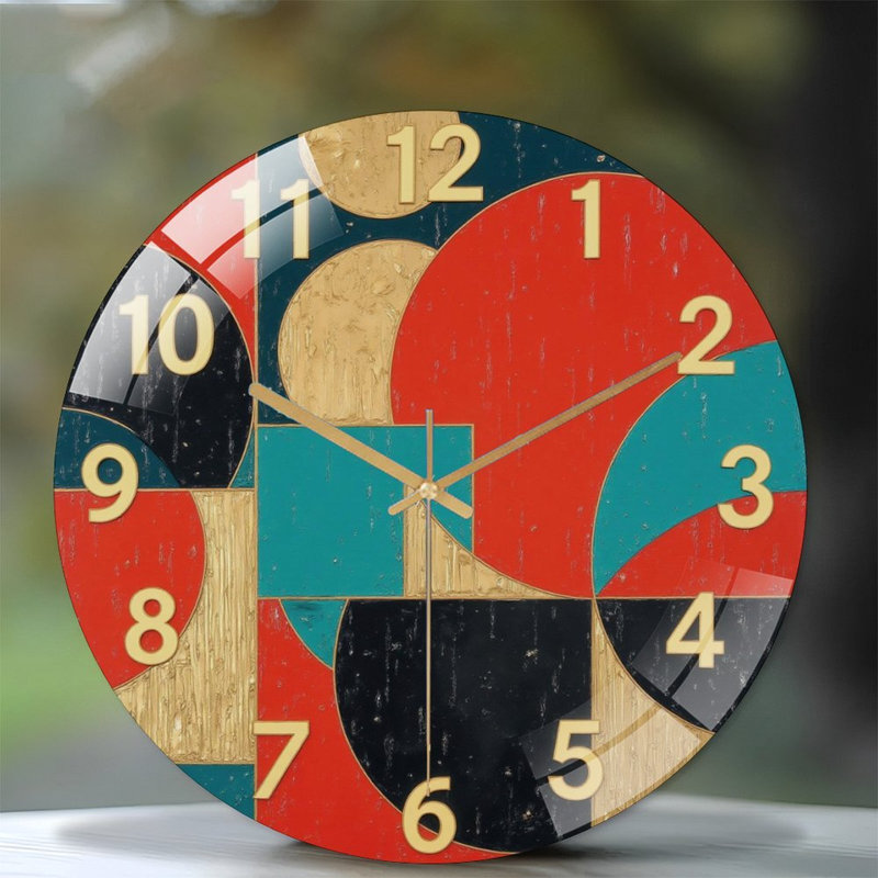 Horloge murale en verre