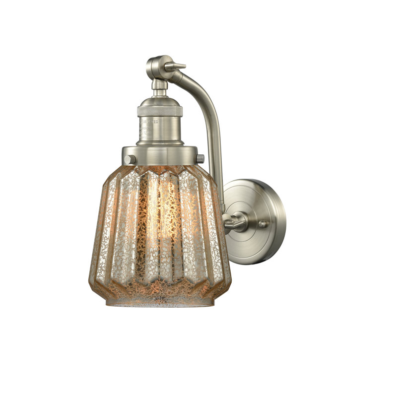 Vinson Armed Sconce, Brushed Satin Nickel