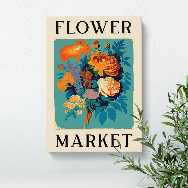 Antique Flower Market Exhibition No.12 - Wrapped Canvas, 50cm H x 35cm W x 3cm D