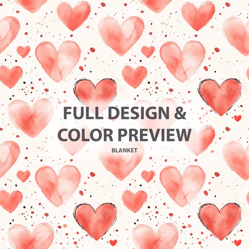 Cozy Hearts I - couverture rouge abstraite pour adolescents chauds, jeté Farmhouse Cozy