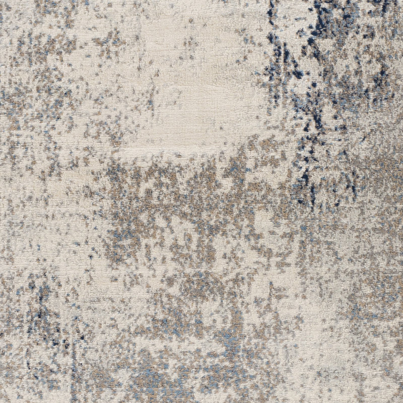 Jemison Abstract Cream/Taupe Area Rug, Rectangle 7'10" x 10'