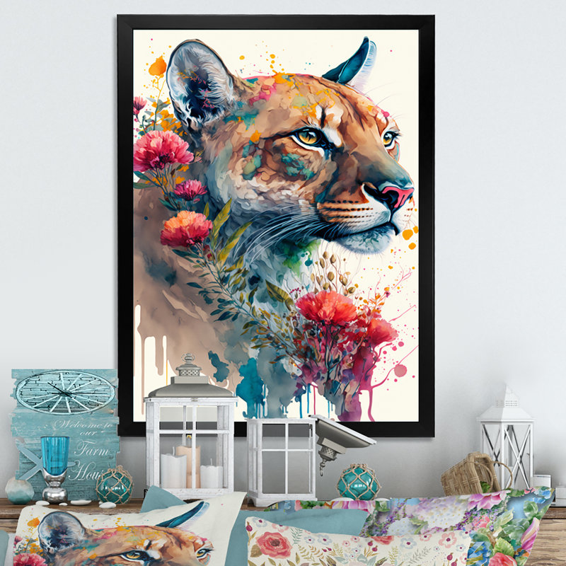 - Art mural sur toile animaux, L 12 po x H 20 po, Impression noire sur toile encadrée