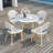 Altesa French Bistro Indoor Outdoor Dining Set With Round Rattan Dining Table And Dining Chairs For Dining Room, Patio-118348450-118348448