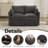 55.4" Wide Modular Storage Loveseat Sofa-1777350741