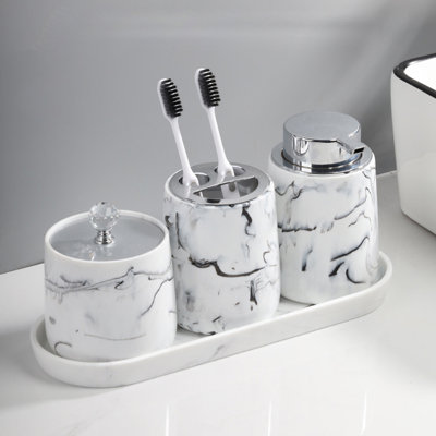 4 Pieces Bathroom Accessories Complete Set