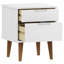 17 Stories Bedside Cabinet Grey 40X35x48 Cm Solid Wood Pine-1902277294