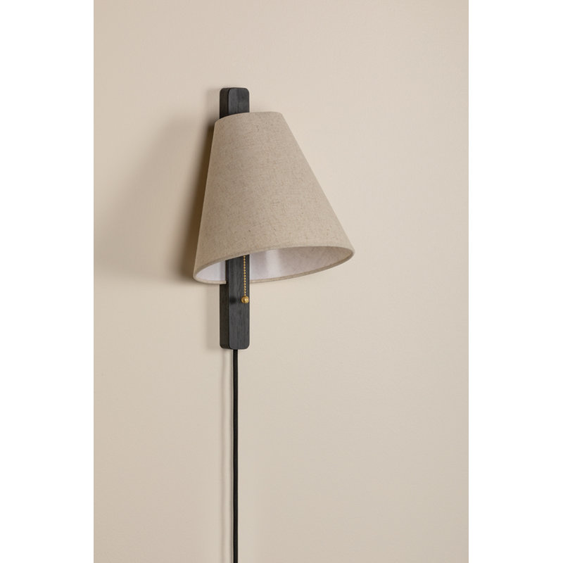 Ellen 1 Light Plug-in Plug-in Sconce, Brown
