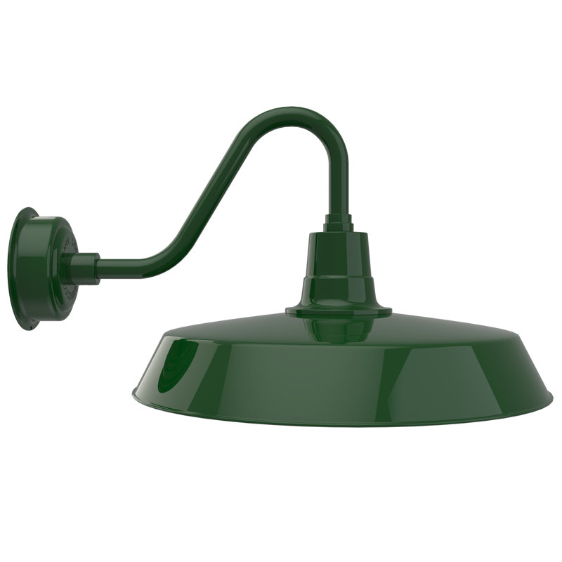 Luminaire de grange d'extérieur à DEL Haleigh, H 15 po x l 22 po x p 27 po, Vert Tage