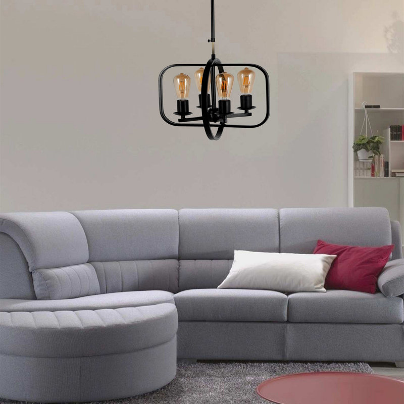 Luminaire suspendu géométrique à 4 lumières Krieger