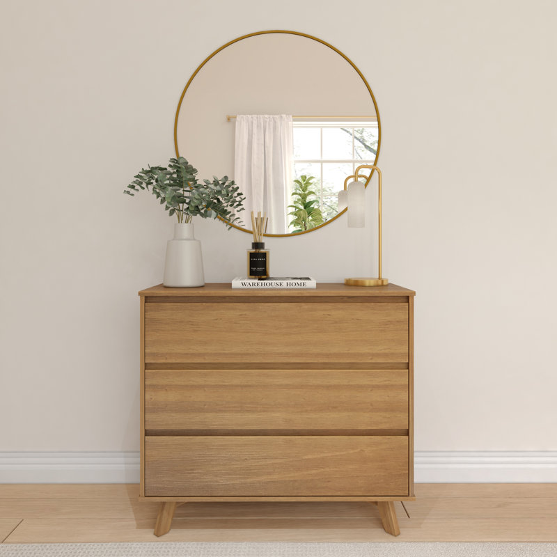 Commode 3 tiroirs Brubaker, Pacane